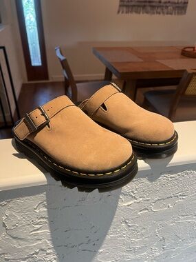 Dr. Martens Zebzag Suede Slingback Platform Mules